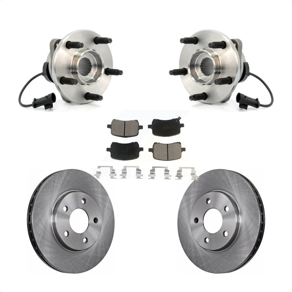 Hub Bearing Assembly Disc Brake Rotors And Pads Front Kit For Chevrolet Malibu