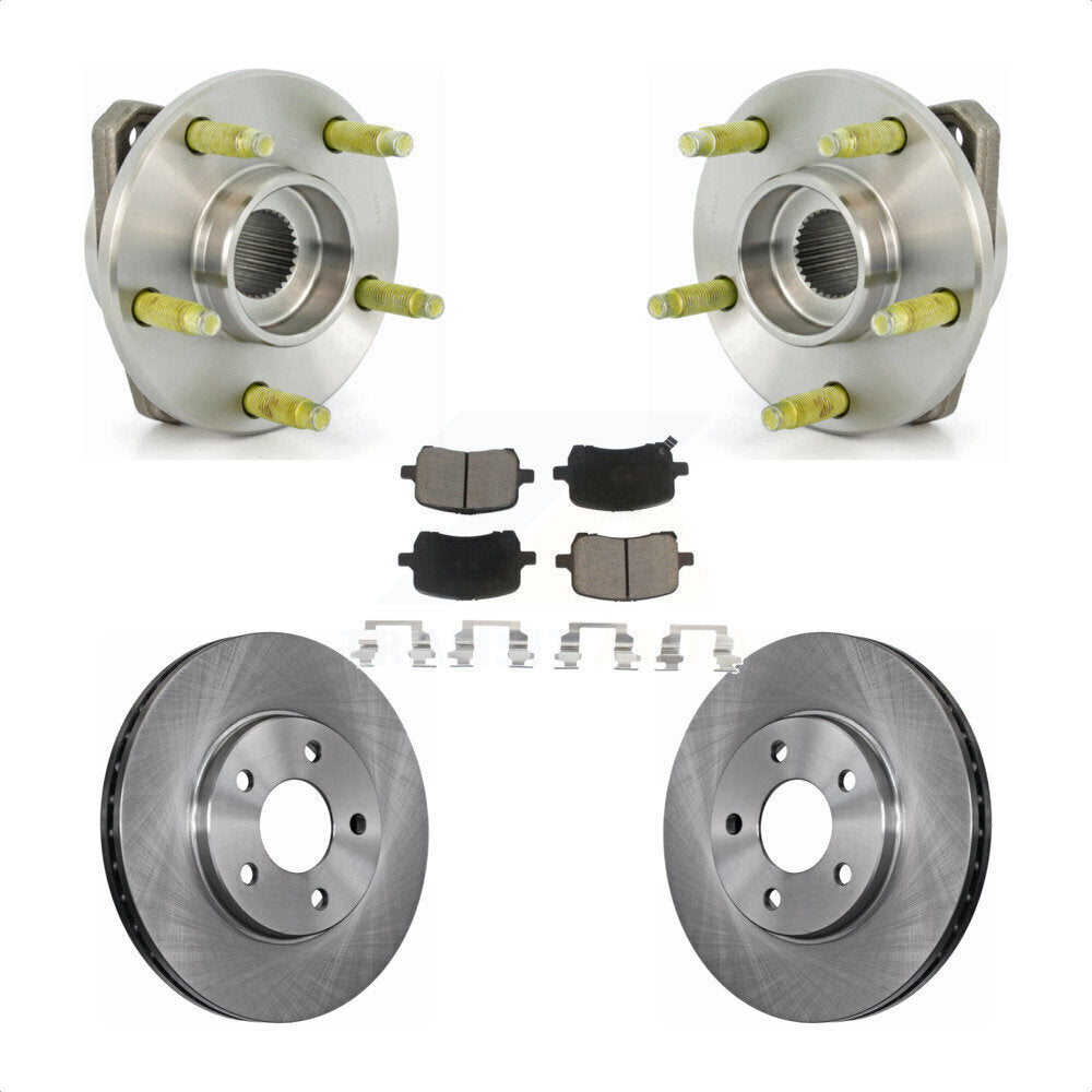 Hub Bearing Assembly Disc Brake Rotors And Pads Front Kit For Chevrolet Malibu