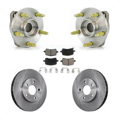 Hub Bearing Assembly Disc Brake Rotors And Pads Front Kit For Chevrolet Malibu