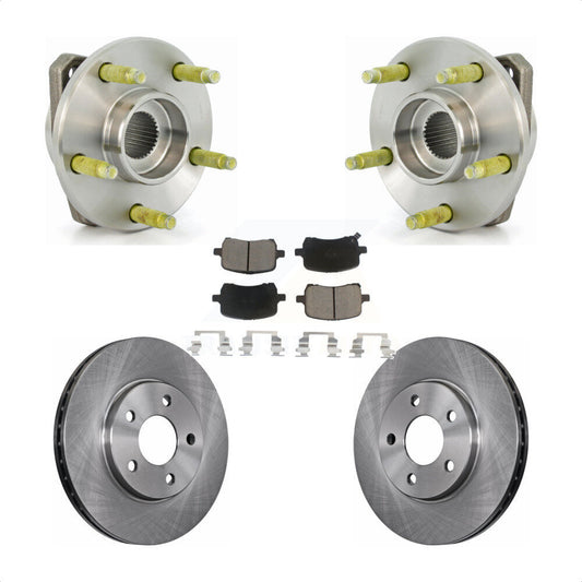Hub Bearing Assembly Disc Brake Rotors And Pads Front Kit For Chevrolet Malibu
