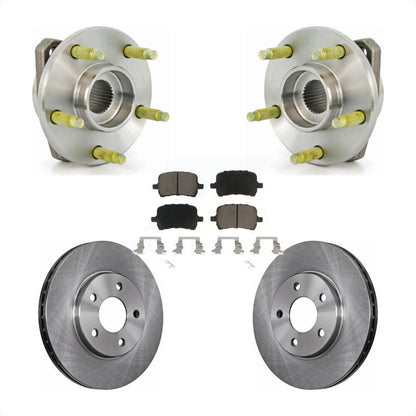 Hub Bearing Assembly Brake Rotor & Pad Front Kit For Chevrolet Malibu Pontiac G6