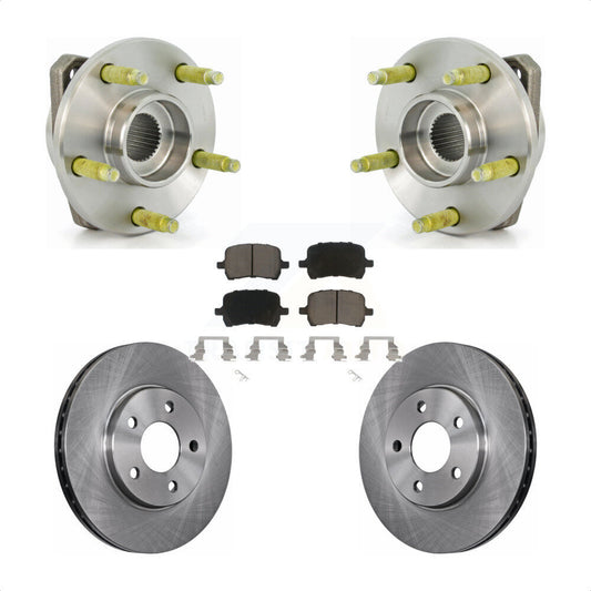 Hub Bearing Assembly Brake Rotor & Pad Front Kit For Chevrolet Malibu Pontiac G6