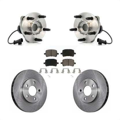 Hub Bearing Assembly Brake Rotor & Pad Front Kit For Chevrolet Malibu Pontiac G6