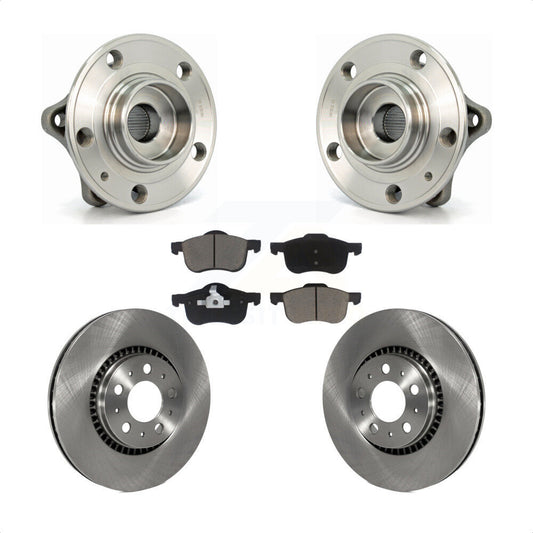 Hub Bearing Assembly Disc Brake Rotor & Pad Front Kit For Volvo S60 XC70 V70 S80