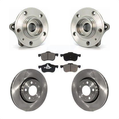 Hub Bearing Assembly Disc Brake Rotor & Pad Front Kit For Volvo S60 XC70 V70 S80