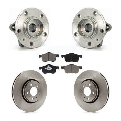 Hub Bearing Assembly Disc Brake Rotors And Ceramic Pads Front Kit For Volvo S60