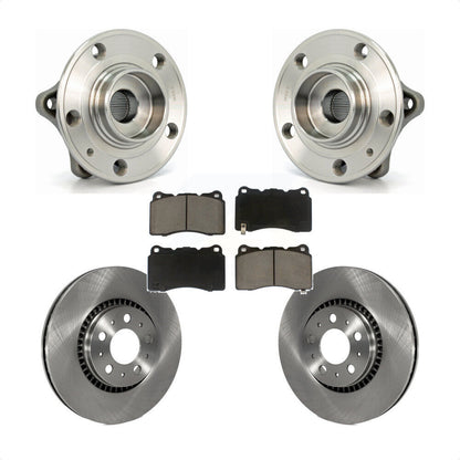Hub Bearing Assembly Disc Brake Rotor & Pads Front Kit For 2005-2007 Volvo V70 R