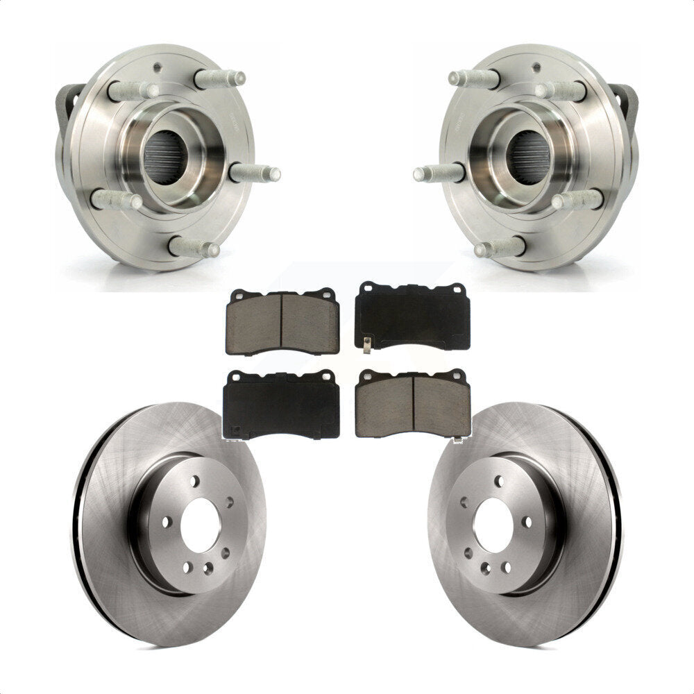 Hub Bearing Assembly Disc Brake Rotor And Ceramic Pad Front Kit For Cadillac ATS