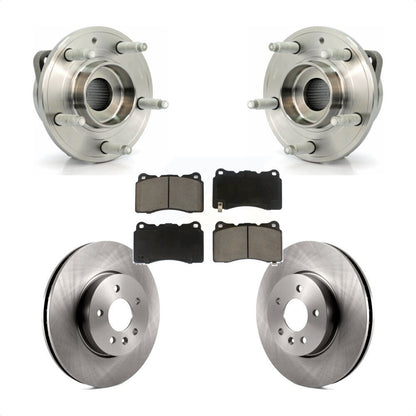 Hub Bearing Assembly Disc Brake Rotor And Ceramic Pad Front Kit For Cadillac ATS