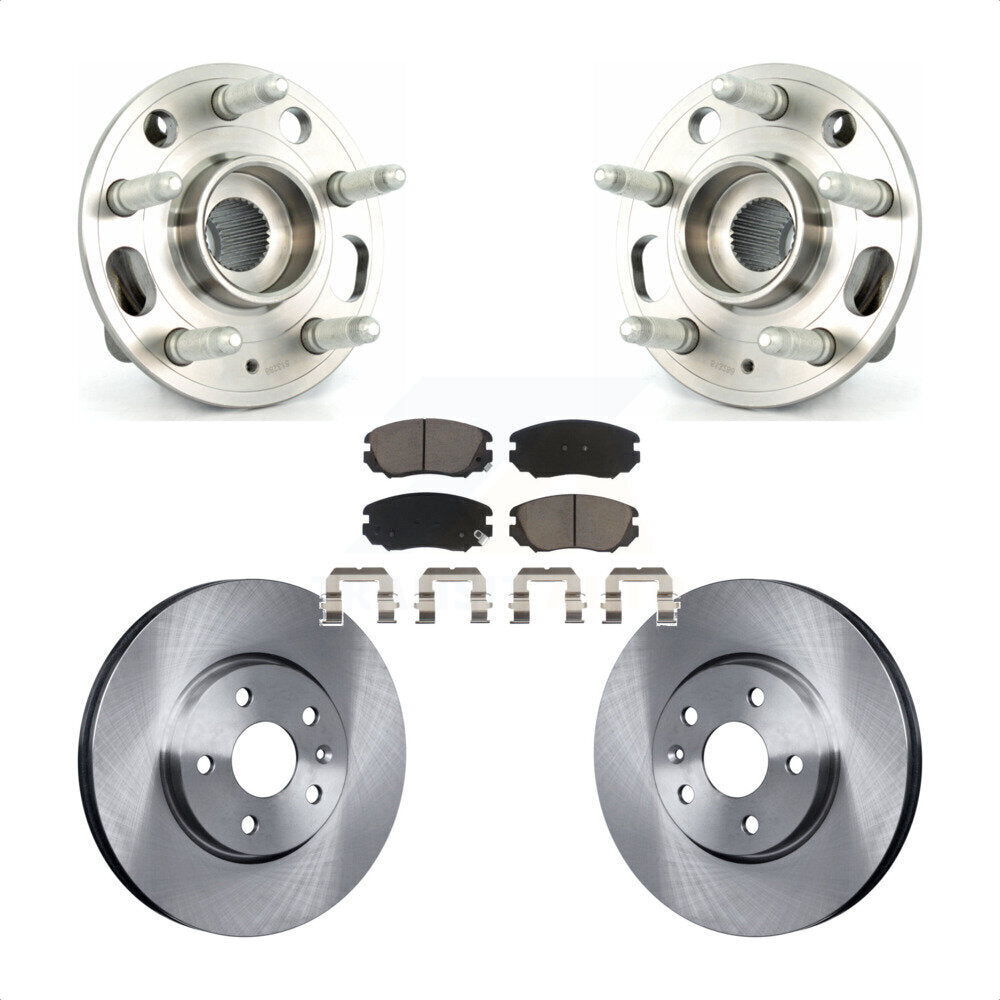 Hub Bearing Brake Rotor & Pads Front Kit For Chevrolet Equinox GMC Terrain Buick