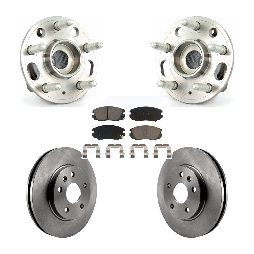 Hub Bearing Brake Rotor Pads Front Kit For Chevrolet Malibu Buick Regal LaCrosse