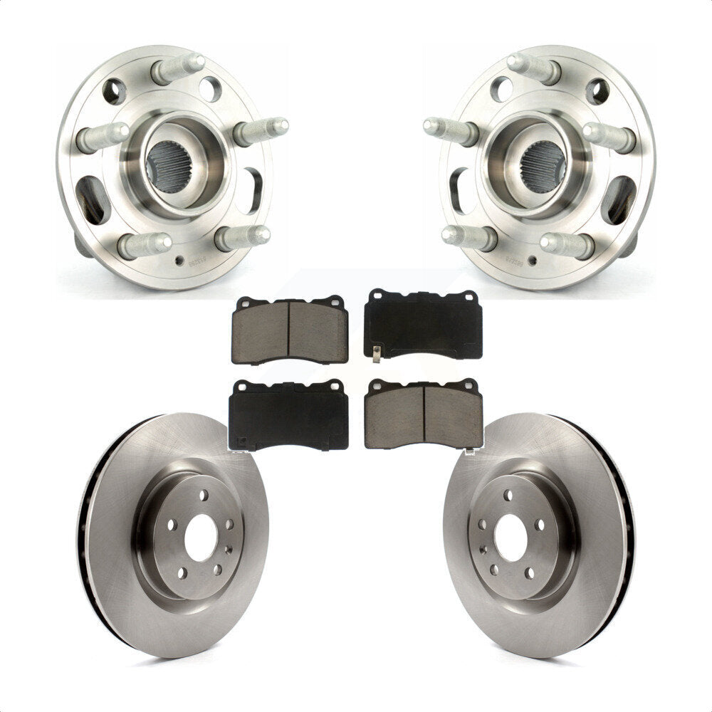 Hub Bearing Brake Rotor Pad Front Kit For 12-13 Buick Regal With Brembo Calipers