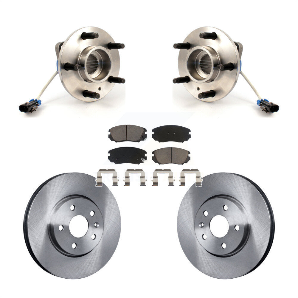 Hub Bearing Assembly Disc Brake Rotors And Pads Front Kit For 2010 Buick Allure