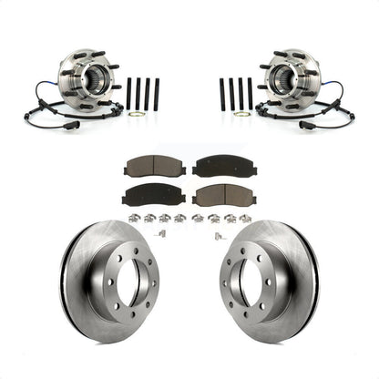 Hub Bearing Brake Rotor & Pad Front Kit For 2011 Ford F-350 Super Duty F-250 4WD