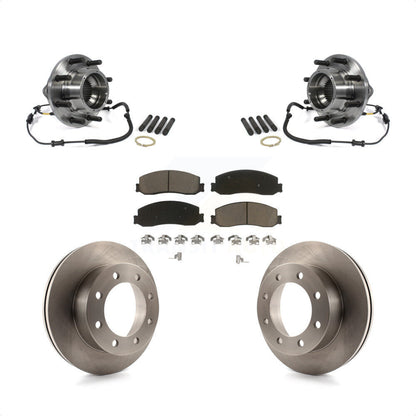 Hub Bearing Disc Brake Rotor & Pads Front Kit For 2012 Ford F-350 Super Duty 4WD