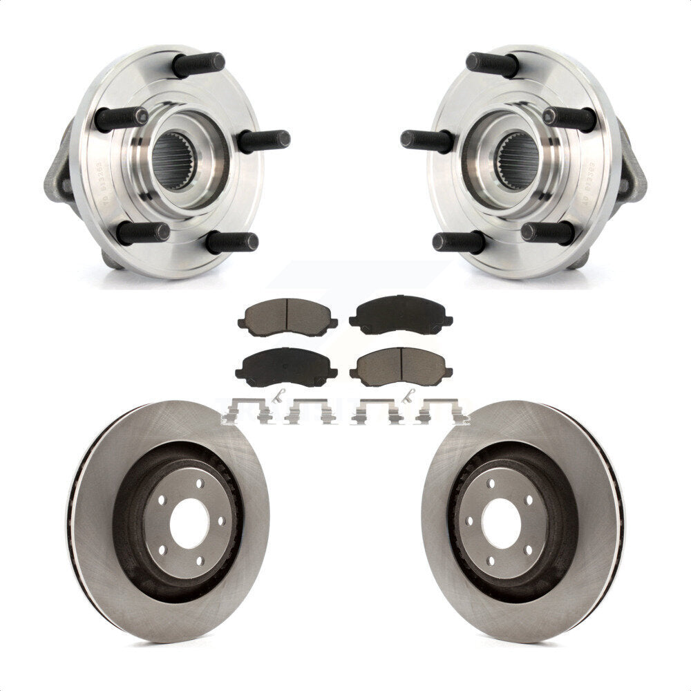 Hub Bearing Brake Rotor And Pad Front Kit For Chrysler 200 Dodge Caliber Avenger