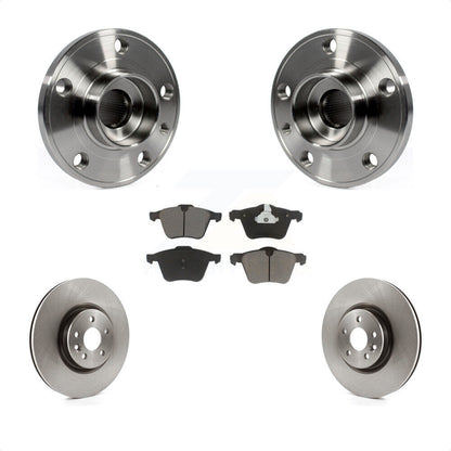 Hub Bearing Assembly Brake Rotor & Pads Front Kit For Volvo XC70 S60 V60 S80 V70