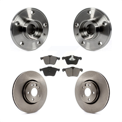 Hub Bearing Brake Rotor & Pad Front Kit For Volvo XC70 S60 V60 S80 Cross Country