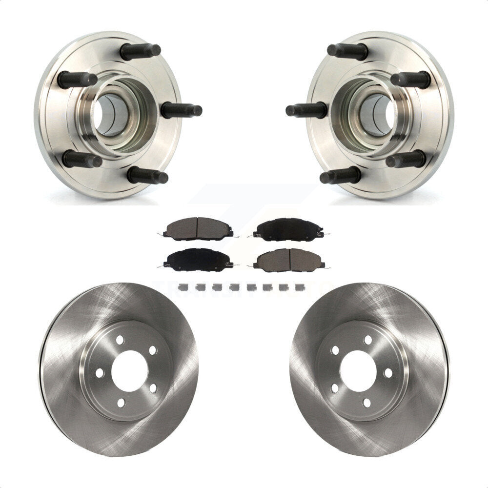 Hub Bearing Brake Rotor Pads Front Kit For Ford Mustang Bullitt with 4-Wheel ABS