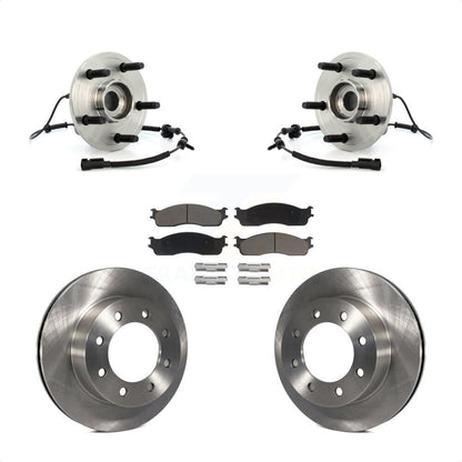 Hub Bearing Brake Rotor Pad Front Kit For 07-08 Dodge Ram 1500 With 5 Lug Wheels