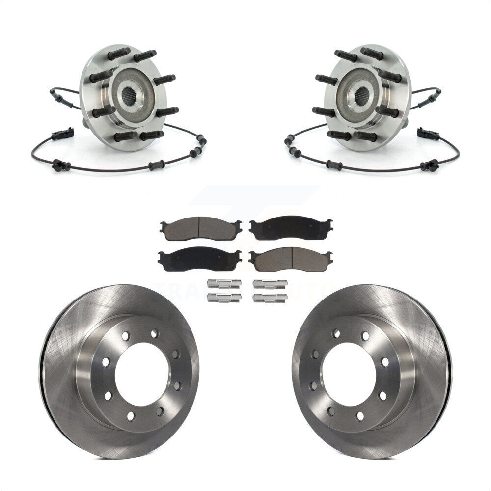 Hub Bearing Assembly Disc Brake Rotor Pad Front Kit For Dodge Ram 1500 3500 2500