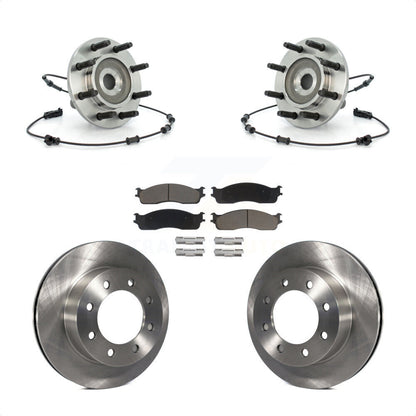 Hub Bearing Assembly Disc Brake Rotor Pad Front Kit For Dodge Ram 1500 3500 2500