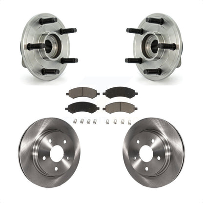 Hub Bearing Disc Brake Rotor Pads Front Kit For Dodge Ram 1500 With 5 Lug Wheels