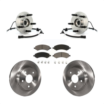 Hub Bearing Assembly Disc Brake Rotors And Pads Front Kit For Dodge Ram 1500