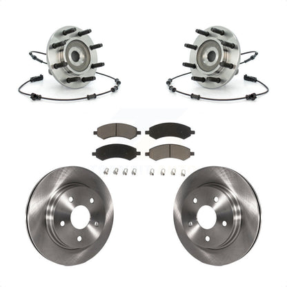 Hub Bearing Brake Rotor Pad Front Kit For 07-08 Dodge Ram 1500 With 8 Lug Wheels