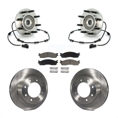 Hub Bearing Disc Brake Rotor Pad Front Kit For 2003-2005 Dodge Ram 2500 3500 4WD