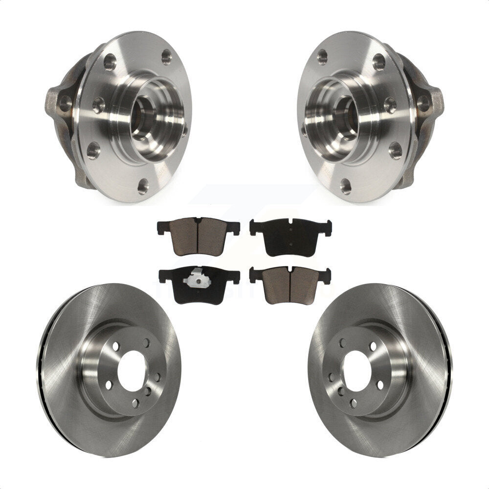 Hub Bearing Assembly Disc Brake Rotors And Ceramic Pads Front Kit For BMW X3 X4