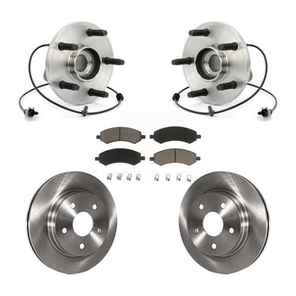 Hub Bearing Brake Rotor Pad Front Kit For 2007-2009 Chrysler Aspen Dodge Durango