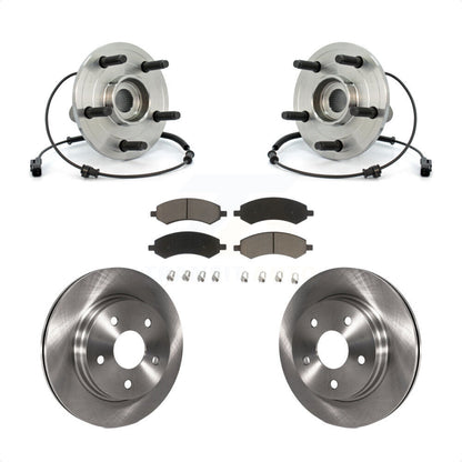 Hub Bearing Assembly Disc Brake Rotors And Pads Front Kit For Dodge Ram 1500