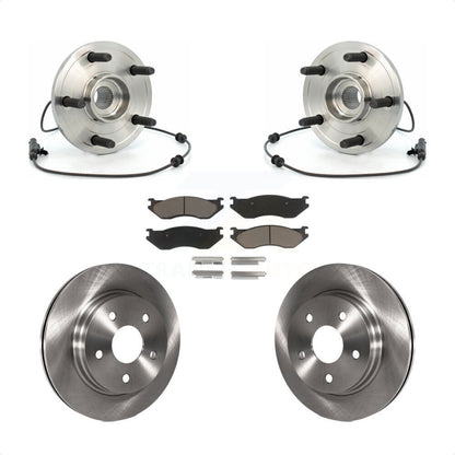 Hub Bearing Assembly Disc Brake Rotor Pads Front Kit For 2004-2005 Dodge Durango