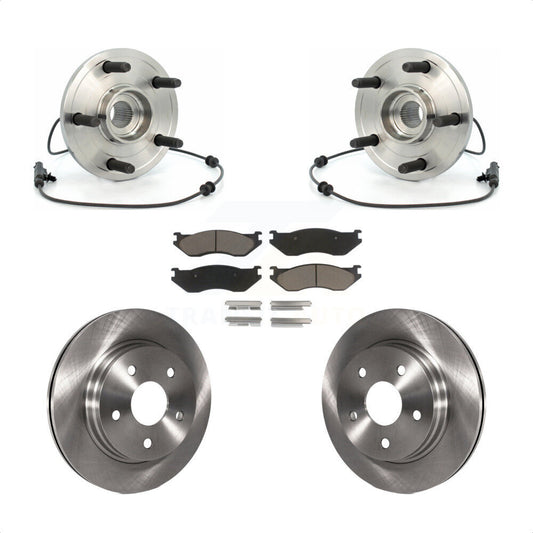 Hub Bearing Assembly Disc Brake Rotor Pads Front Kit For 2004-2005 Dodge Durango