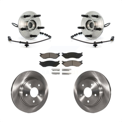Hub Bearing Assembly Disc Brake Rotors And Pads Front Kit For Dodge Ram 1500