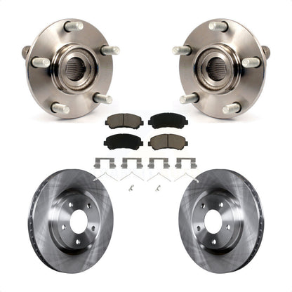 Hub Bearing Assembly Disc Brake Rotor And Pads Front Kit For Nissan Rogue Select