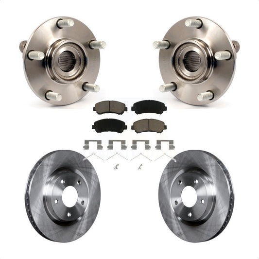 Hub Bearing Assembly Disc Brake Rotor And Pads Front Kit For Nissan Rogue Select