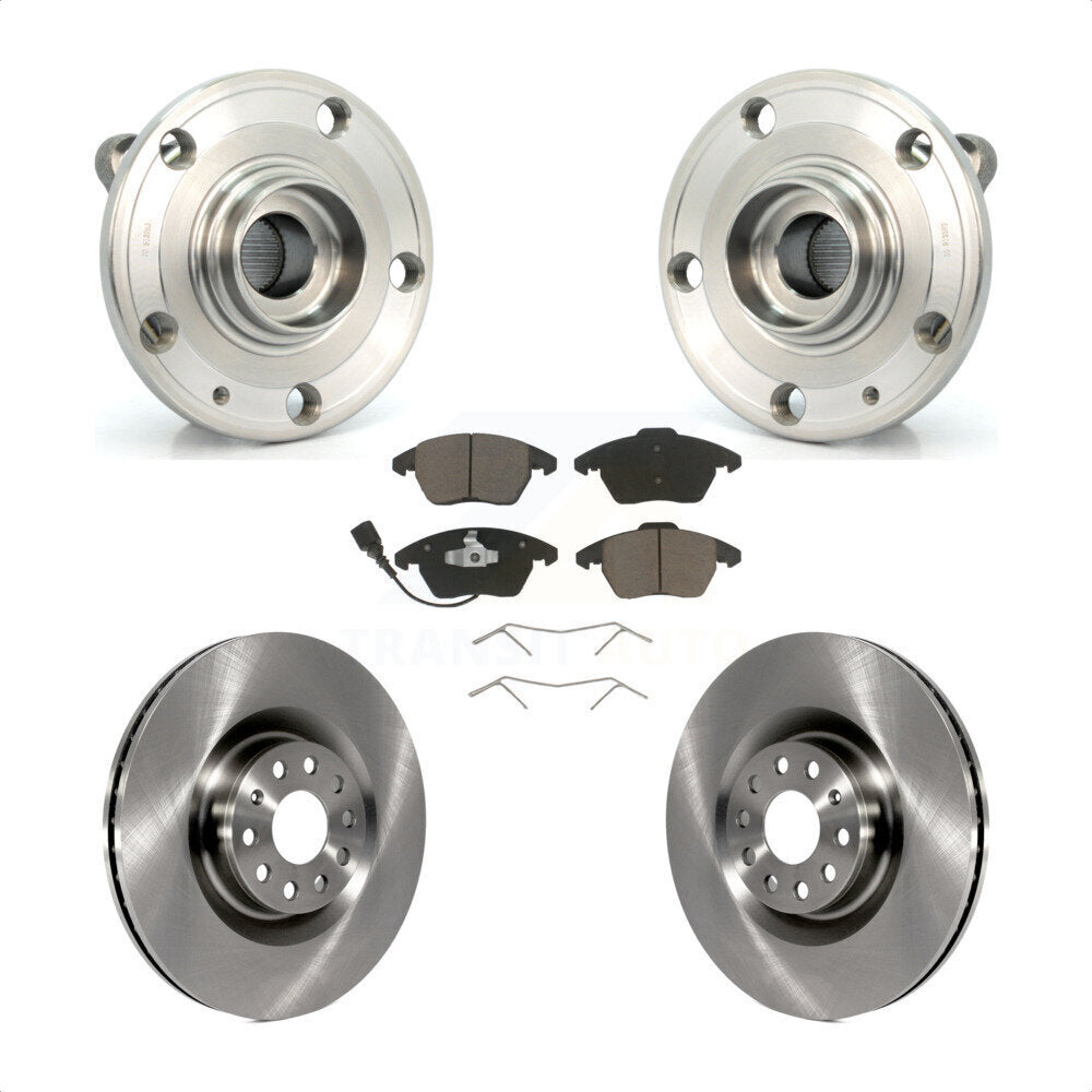 Hub Bearing Disc Brake Rotor Pad Front Kit For Volkswagen CC GTI Audi A3 Quattro