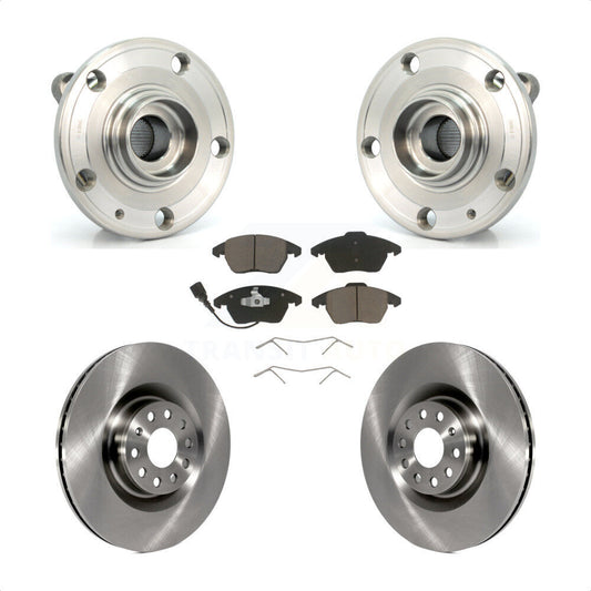 Hub Bearing Disc Brake Rotor Pad Front Kit For Volkswagen CC GTI Audi A3 Quattro