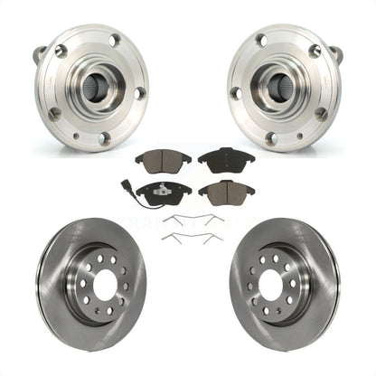 Hub Bearing Disc Brake Rotor & Pads Front Kit For Volkswagen GTI Audi A3 Quattro