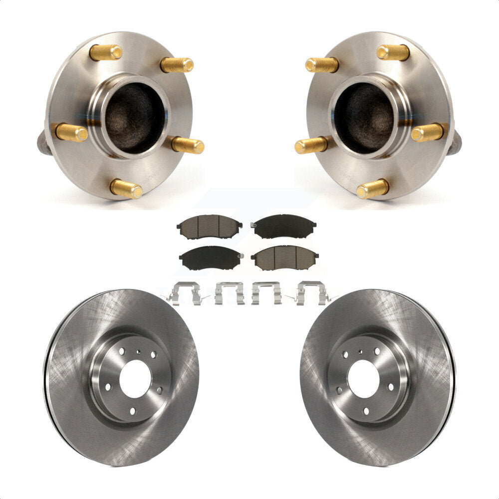 Hub Bearing Assembly Disc Brake Rotor Pad Front Kit For INFINITI G35 Nissan 350Z