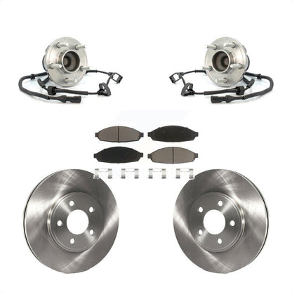 Hub Bearing Brake Rotor & Pad Front Kit For Ford Crown Victoria Lincoln Town Car