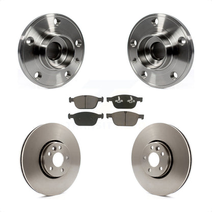 Hub Bearing Assembly Disc Brake Rotor And Pad Front Kit For 2010-2015 Volvo XC60