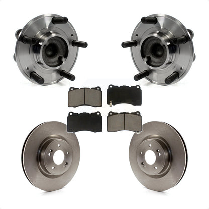Hub Bearing Assembly Disc Brake Rotor & Pads Front Kit For Hyundai Genesis Coupe