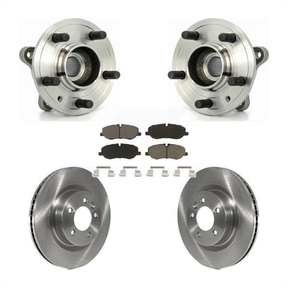 Hub Bearing Assembly Brake Rotor & Pads Front Kit For Land Rover LR3 Range Sport