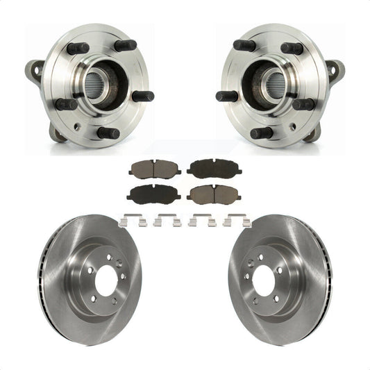 Hub Bearing Assembly Brake Rotor & Pads Front Kit For Land Rover LR3 Range Sport