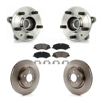Hub Bearing Assembly Brake Rotor & Pads Front Kit For Land Rover Range Sport LR4
