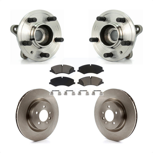 Hub Bearing Assembly Brake Rotor & Pads Front Kit For Land Rover Range Sport LR4