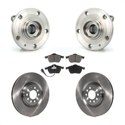 Hub Bearing Assembly Disc Brake Rotors And Pads Front Kit For Volkswagen Jetta